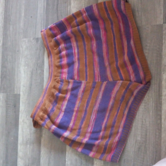 Free People Striped Sweater Knit Shorts Sz. L - Picture 4 of 5
